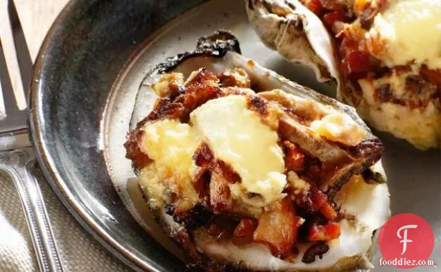 Baked Oysters With Wild Mushroom Ragout