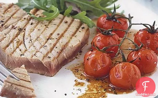 Tuna Steaks With Balsamic-roasted Tomatoes