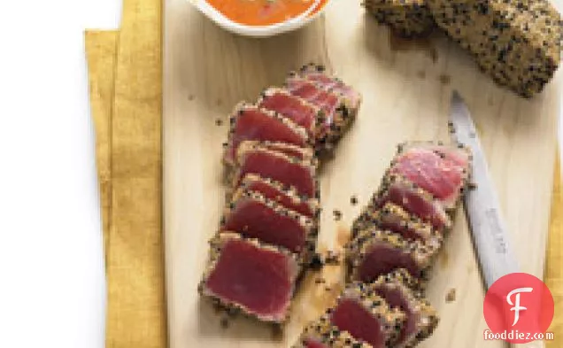 Sesame Seared Tuna With Ginger-carrot Dipping Sauce