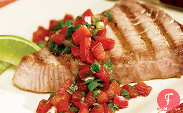 Grilled Tuna Steak with Fresh Salsa
