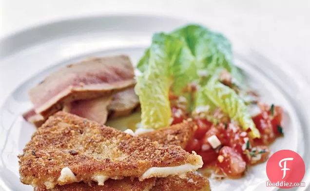 Grilled Tuna with Fried Manchego