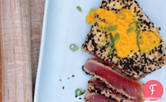 Sesame-crusted Tuna With Carrot-ginger Sauce