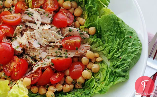 Tuna, Cherry Tomatoes and Chickpeas