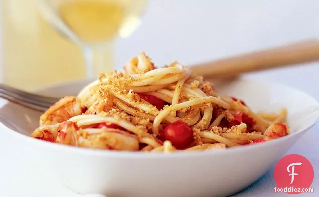 Spicy Garlic Shrimp and Tomato Spaghetti