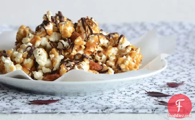 Butter Toffee Popcorn {with Dark Chocolate & Salted Nuts}