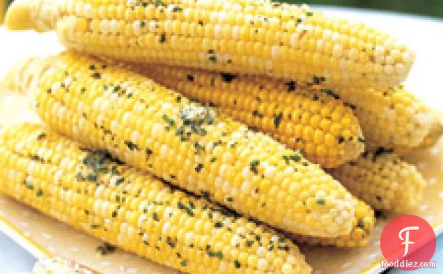 Roasted Corn With Oregano Butter