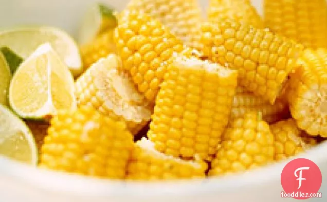 Corn On The Cob With Lime And Melted Butter