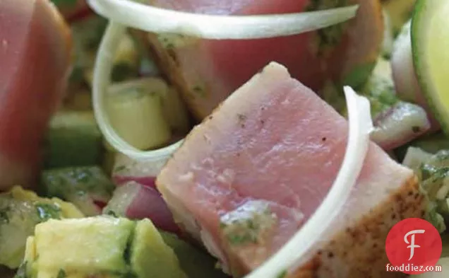 Kosher Avocado And Seared Tuna Steak Salad