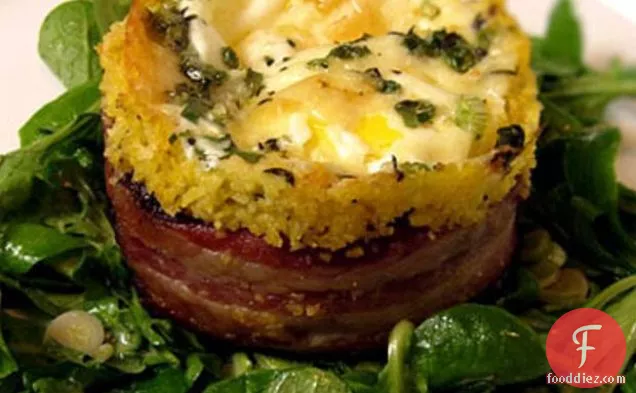Bacon-wrapped Eggs With Polenta