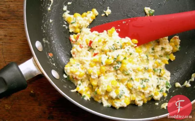 Scrambled Eggs With Fresh Corn