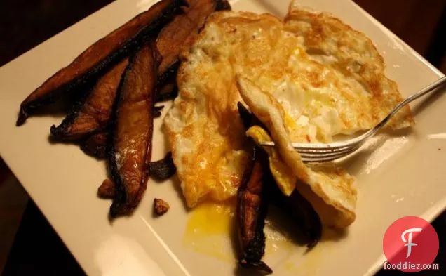 Olive Oil Fried Egg With Portabello Mushroom Home Fries