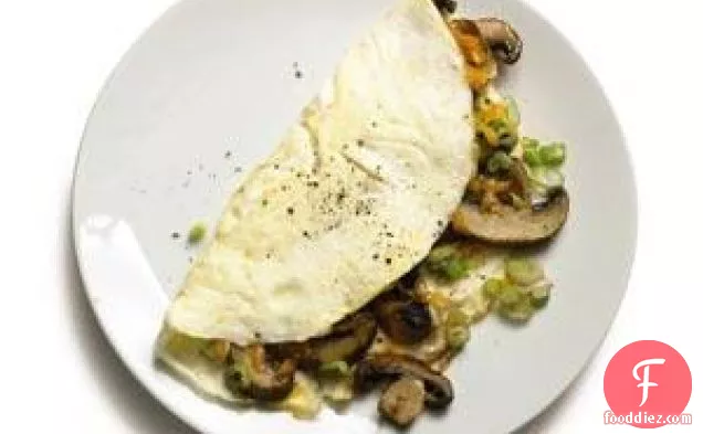 मशरूम और अंडे का सफेद आमलेट