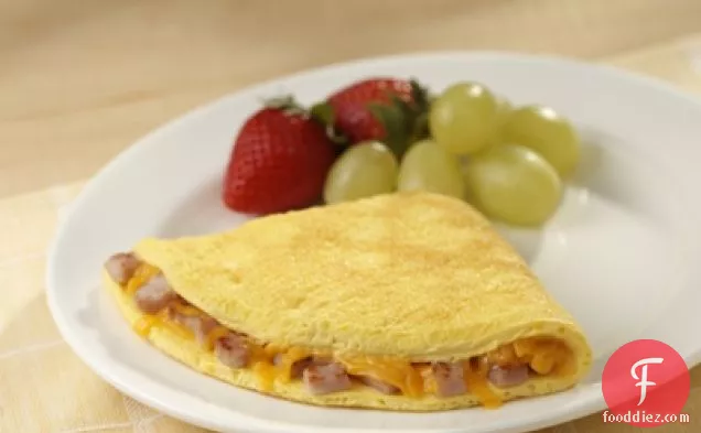 Canadian Bacon And Cheddar Cheese Omelet