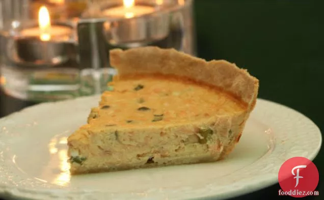 Smoked Salmon Quiche With An Old Bay Asagio Crust