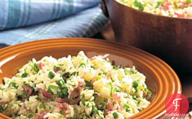 Rice & Eggs With Peas & Herbs