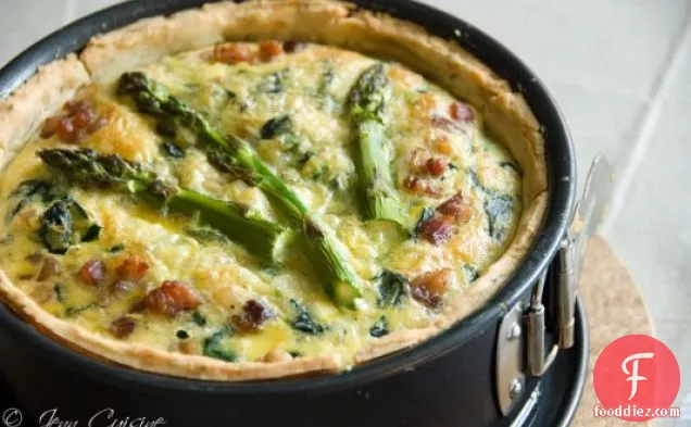 Asparagus, Spinach And Bacon Quiche, Gluten Free