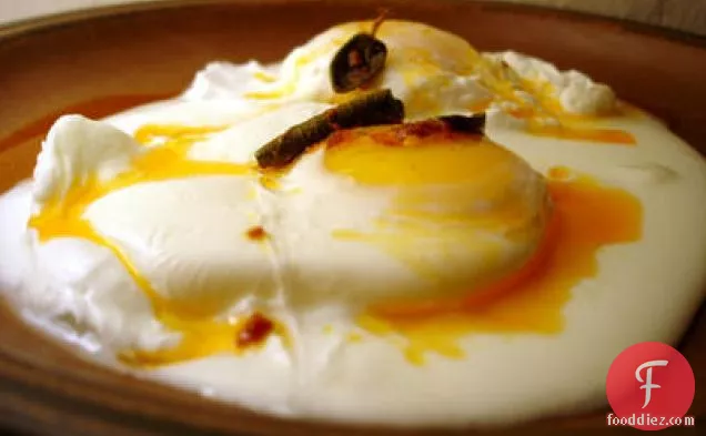 Turkish Poached Eggs With Yogurt And Spicy Sage Butter