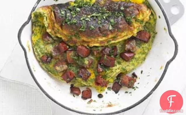 Omelette With Chorizo & Parsley