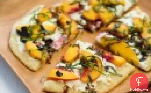 Summer Peach And Balsamic Pizza