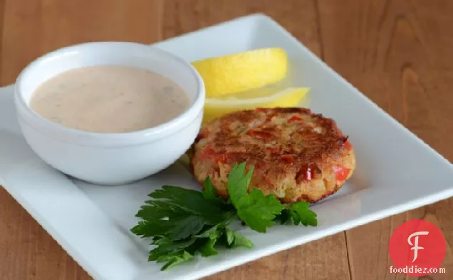 Tuna Cakes With Red Pepper & Quick Remoulade Sauce