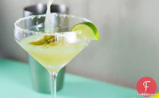 Spicy Roasted Shishito Pepper Margarita