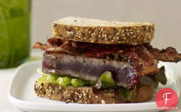 Bltt (bacon, Lettuce, Tomato Jam And Tuna Steak) Sandwiches