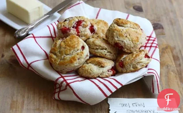 Strawberry Black Pepper Biscuits