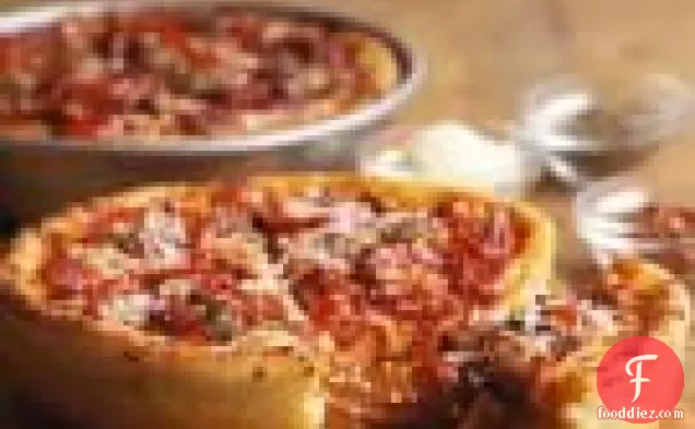 Sausage And Pepper Mini Deep-dish Pizzas