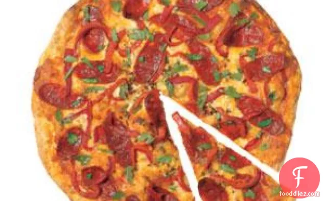 Chorizo And Roasted Pepper Pizza