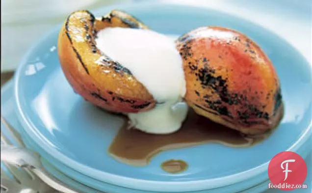 Grilled Nectarines With Honey-balsamic Glaze