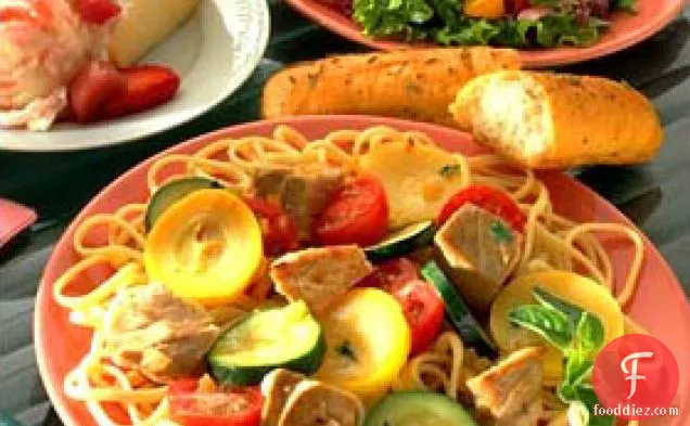 Linguine With Vegetables & Tuna
