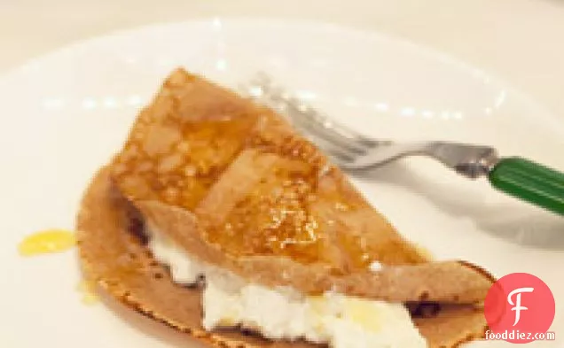 Chestnut Flour Crepes (necci) With Ricotta And Honey