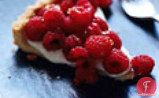 Raspberry Crème Frache Tart With Lavender Honey