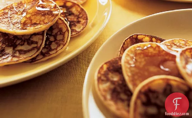 Lemon-Ricotta Pancakes Drizzled with Honey