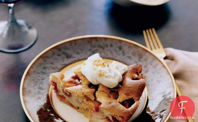 Plum Cake with Hazelnut Brittle and Honey Mascarpone