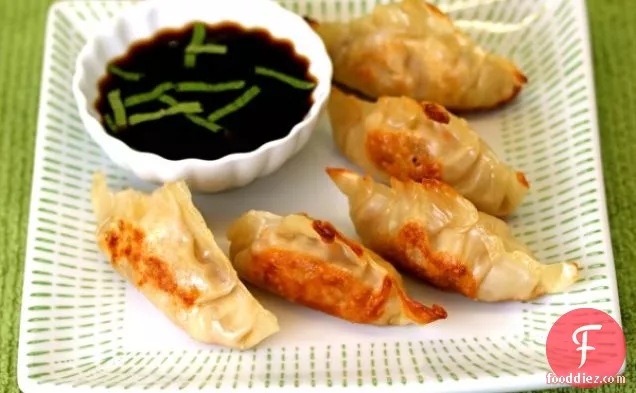 Healthy Chicken Pot Stickers With Minted Soy Sauce