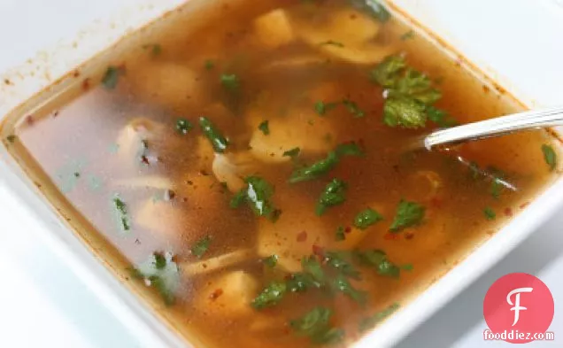 Tom Yum Soup With Mushrooms And Tofu
