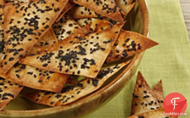 Sesame Wonton Crackers