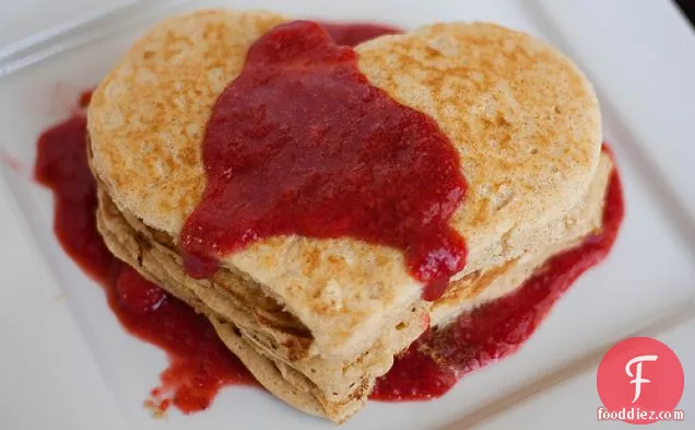 Whole Wheat Pancakes With Strawberry Sauce