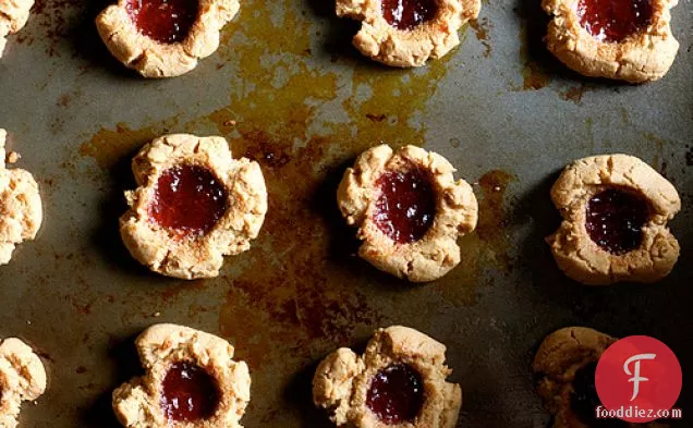Flourless Peanut Butter And Jelly Cookies