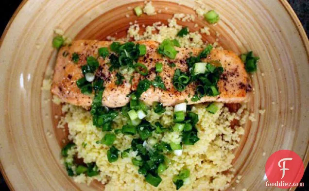 Quick Salmon & Couscous With Cilantro Vinaigrette