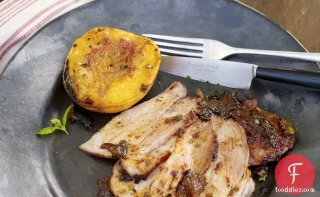 Glazed Pork Loin with Cilantro and Garlic
