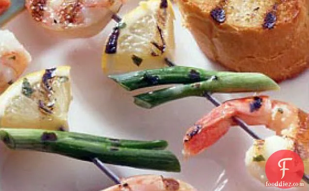 सीताफल लहसुन झींगा कबाब