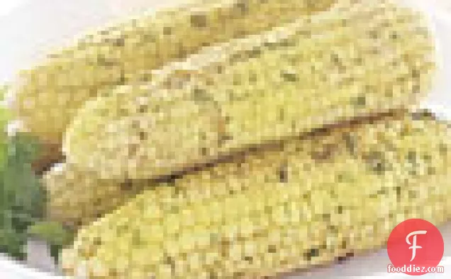 Skillet Corn on the Cob with Parmesan and Cilantro