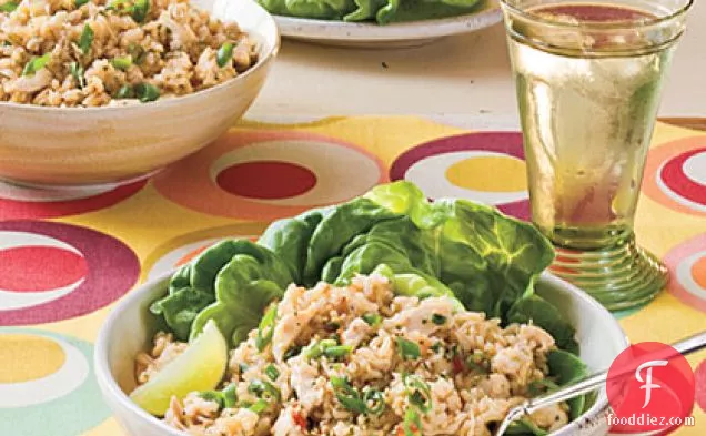 Sesame-Cilantro Chicken-and-Rice Salad