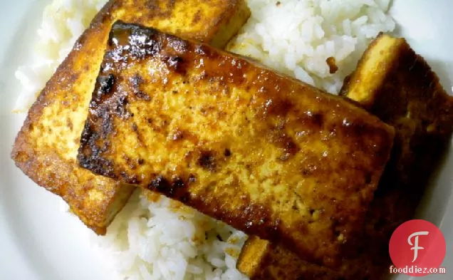Pan-glazed Tofu With Orange Juice And Warm Spices