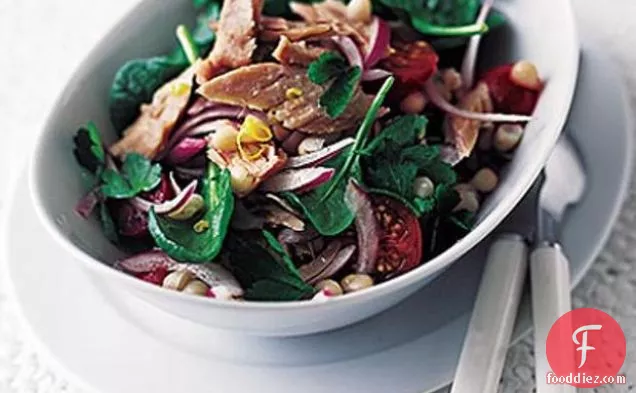 Tuna, Cannellini & Spinach Salad