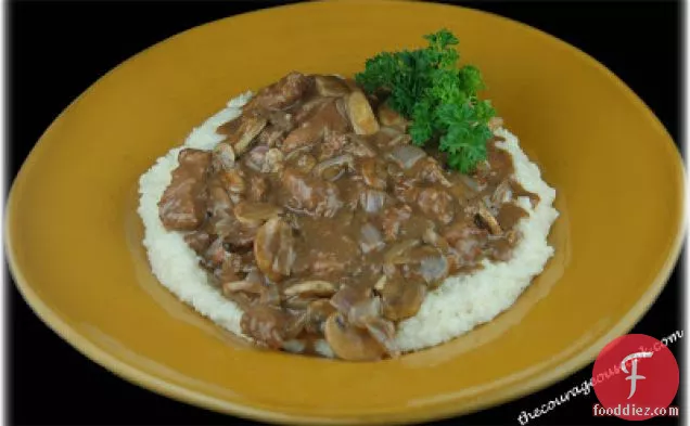 Wild West Beef Tips With Smoked Gouda Grits