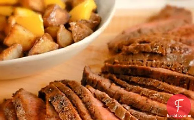 London Broil With Crispy Potatoes And Peppers
