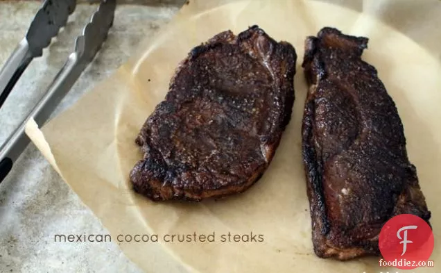 Mexican Cocoa Crusted Steaks